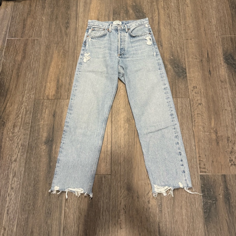 Agolde Light Blue Straight Leg Jeans